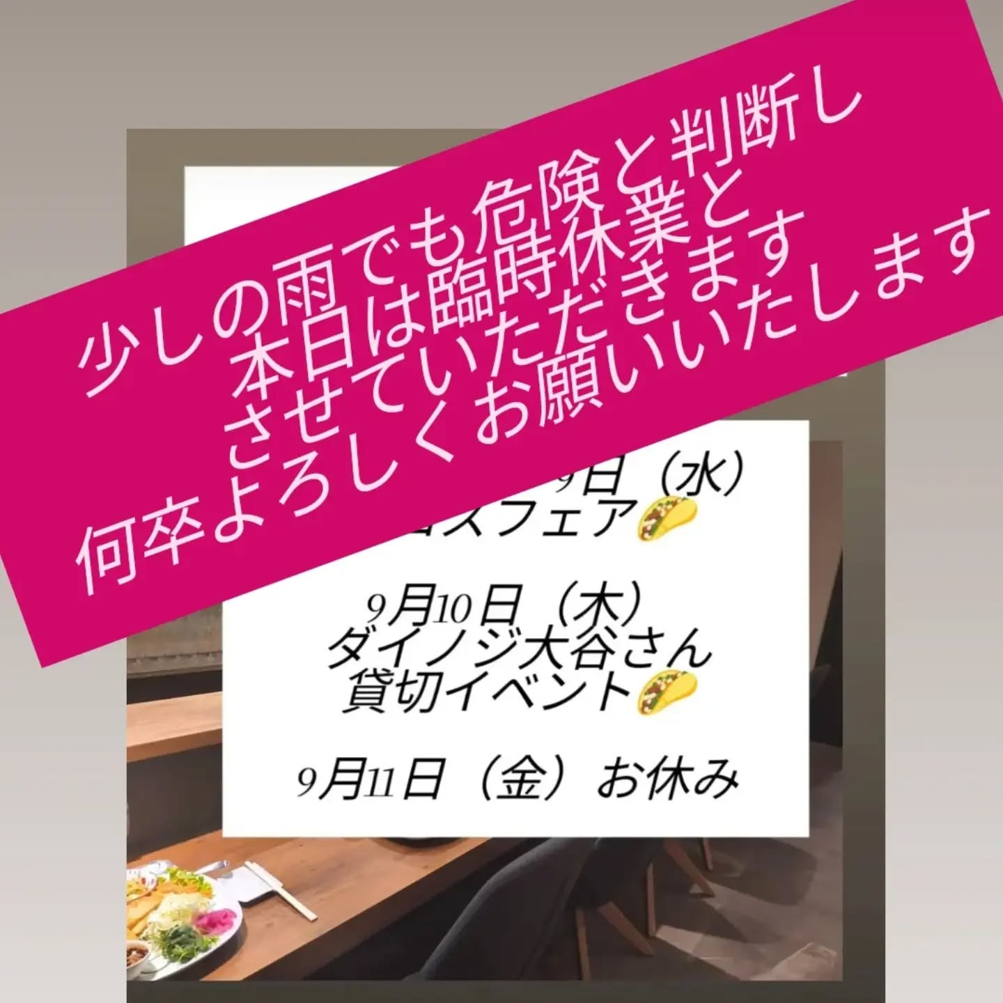9月9日（水）